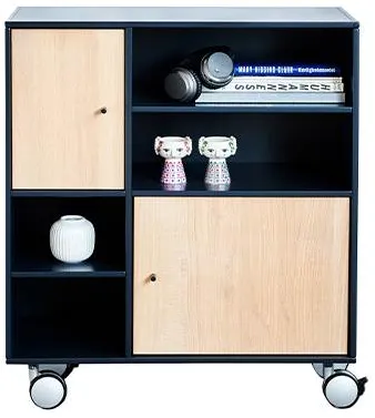 Kidi Square Classic Bücherregal mit Rollen - 34 cm