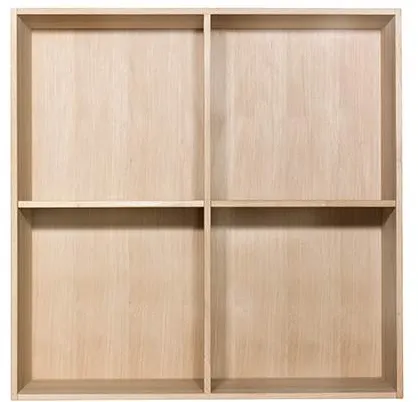 Kidi Bücherregal - Massiv gezinkte Eiche - Weißöl - 20 cm