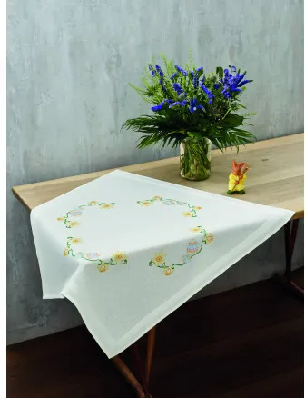 Permin Stickset Narzissen & Eier 80x80cm