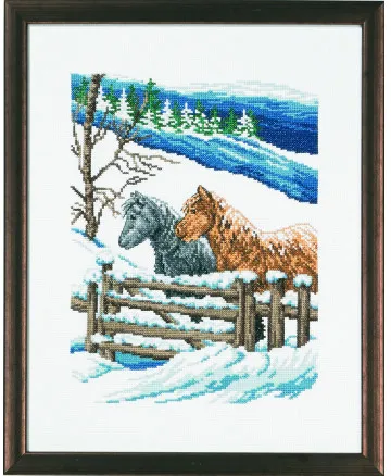 Permin Stickset Bild Winterfolden 29x37cm