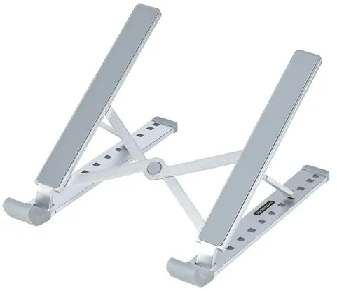 StarTech.com Faltbarer Laptopständer Tragbar Höhenverstellbar Ergonomischer Laptopständer Belüfteter Aluminiumrahmen Unterstützt 22lb (10Kg)