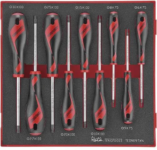 Teng Tools Torx-Schraubendrehersatz TED906TXN mit 9 Teilen
