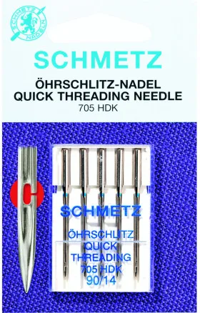 Schmetz Nähmaschinennadeln Handicap / Einfache Einfädelung 705 HDK Gr. 80 - 5 Stk.